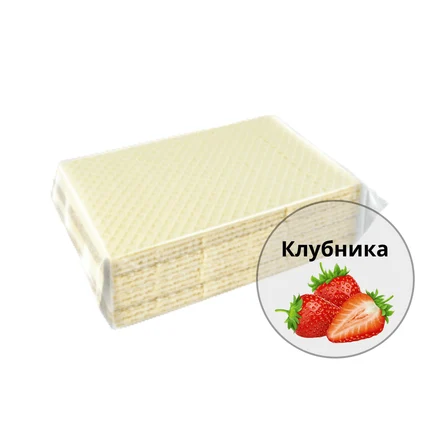 Вафли без сахара с клубникой по 190 г.