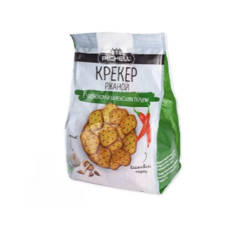 Ржаной крекер с чесноком и кайенским перцем, 150 г. * 20 шт.